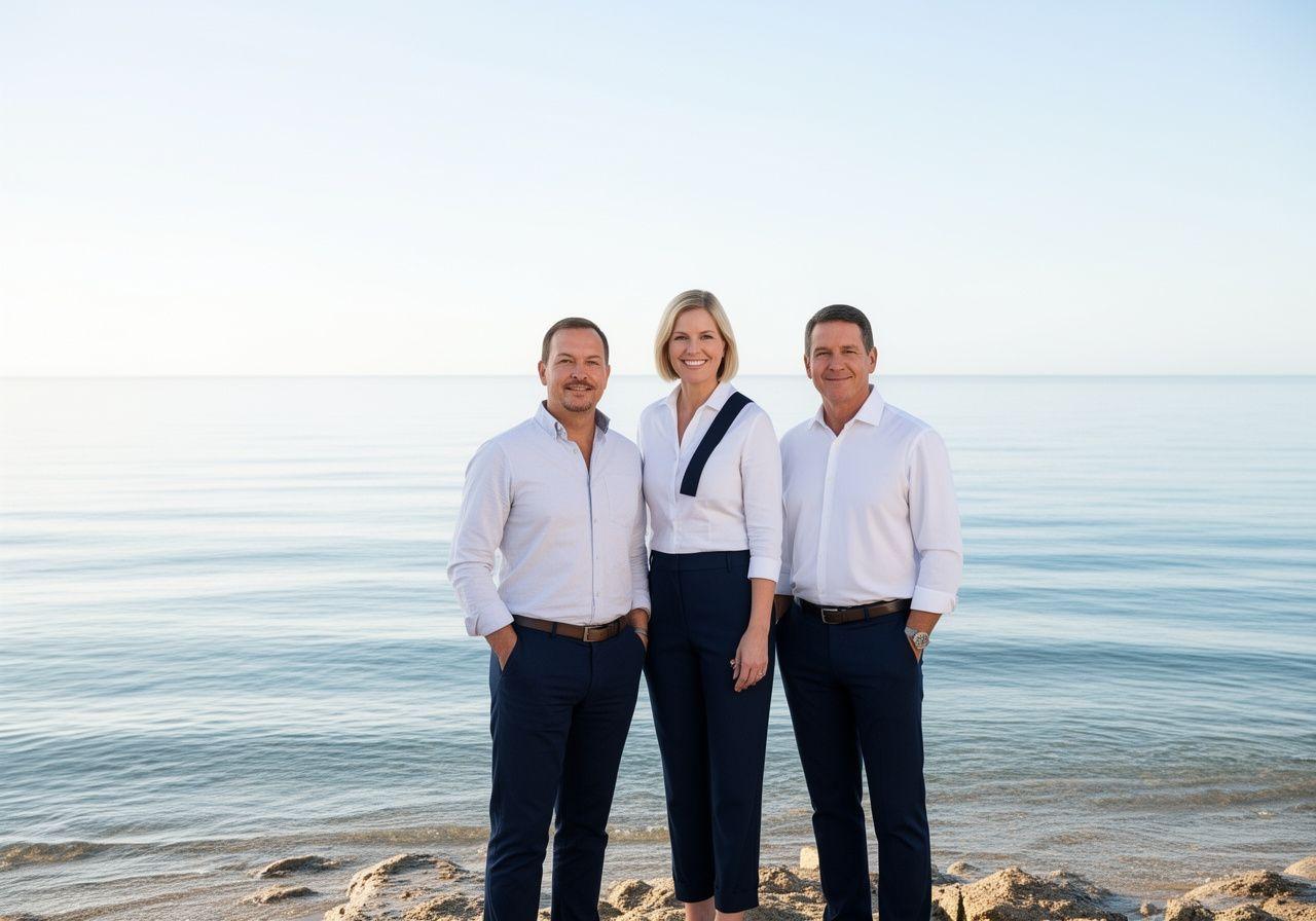 Zespół Coastlina na tle spokojnego wybrzeża symbolizującego stabilność i zaufanie